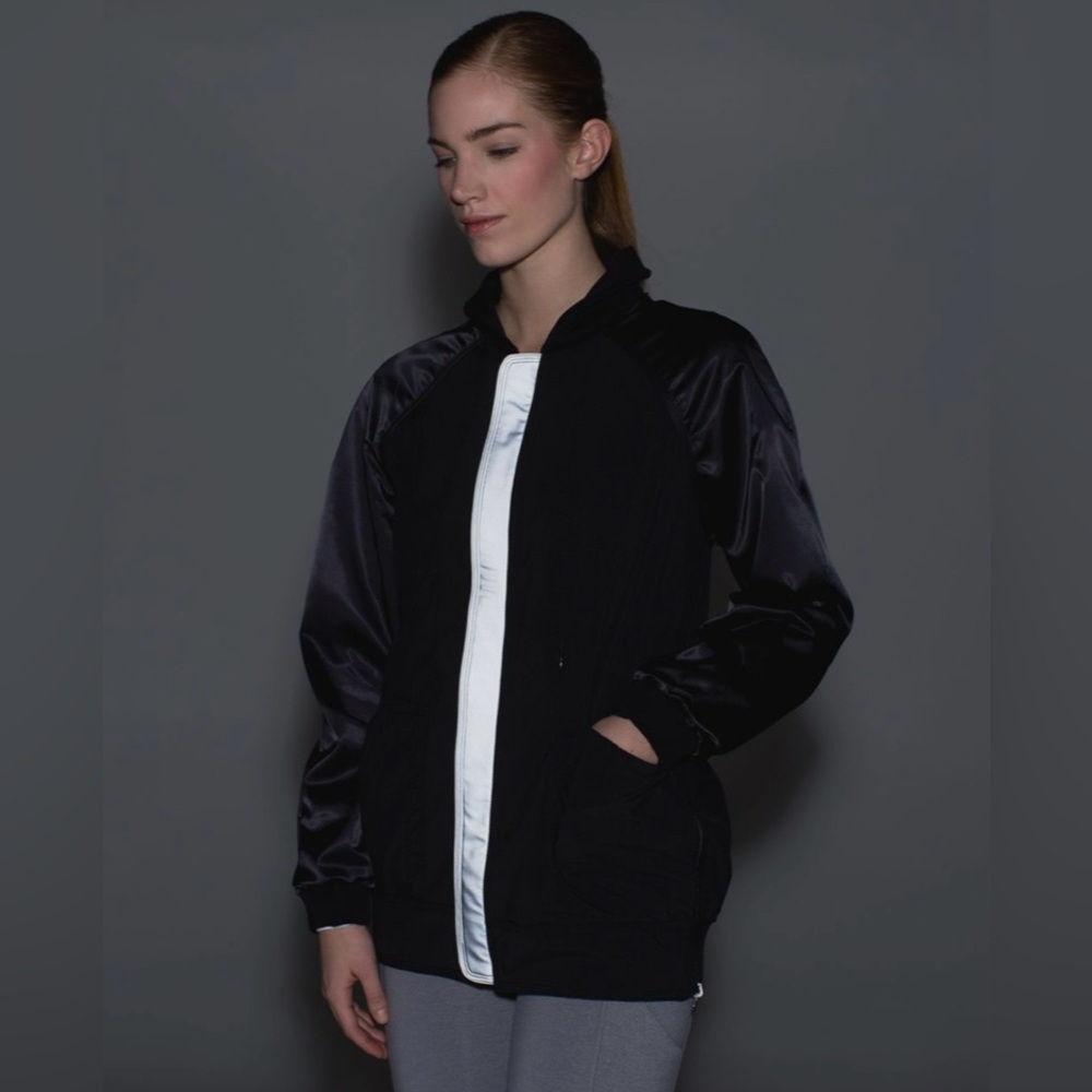 Lululemon Athletica Black Bomber Jacket